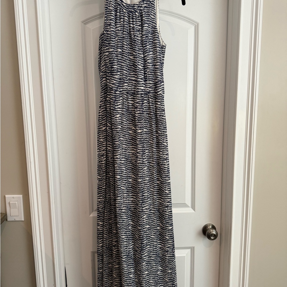 Vineyard Vines Navy and White Patterned Dress